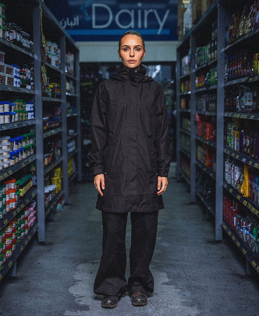 W ADEN LONG JACKET, Black